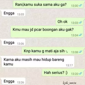 chat lucu udah nembak malah PHP © 2021 instagram.com