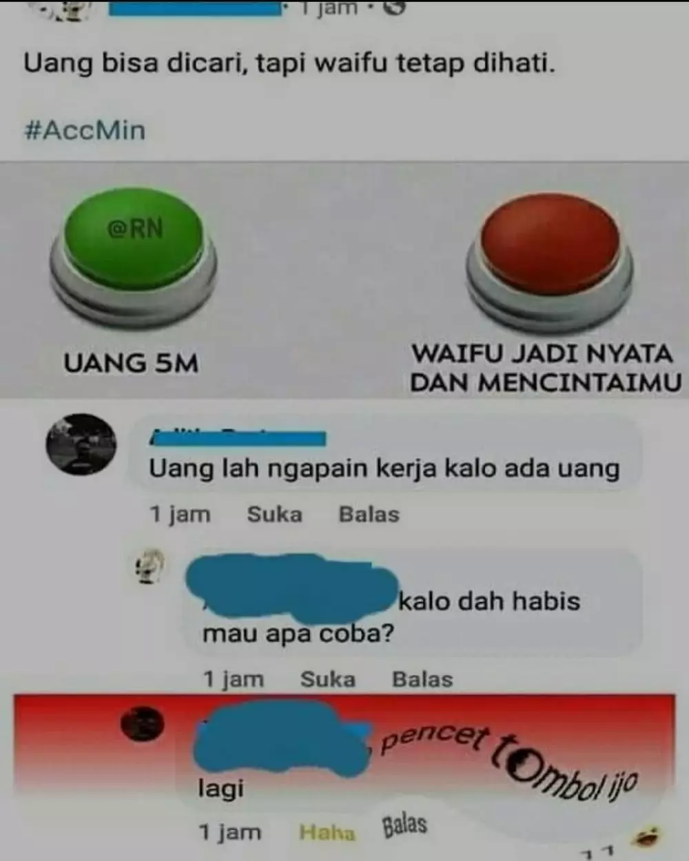 obrolan kolom komentar Facebook ngeselin © 2021 instagram.com