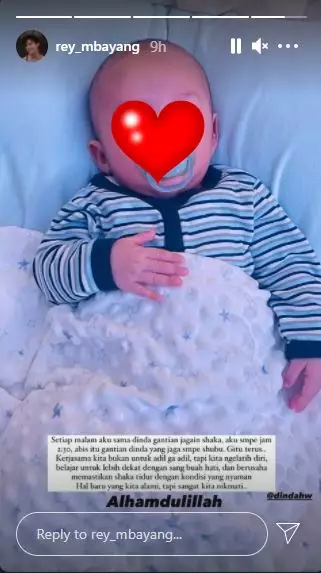 Rey Mbayang dan Dinda Hauw gantian begadang © 2021 brilio.net