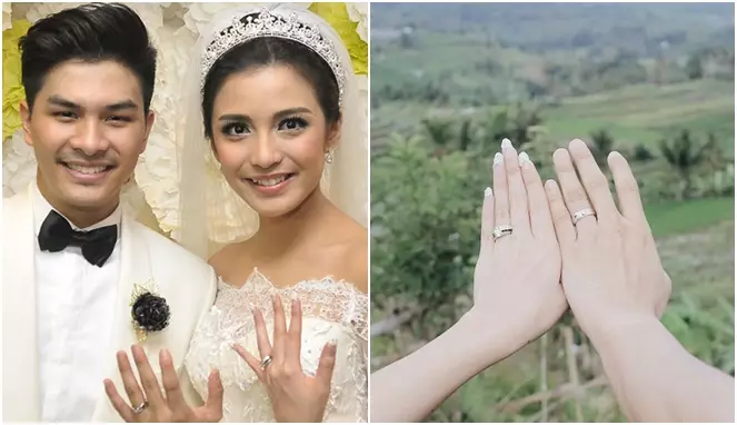Potret cincin nikah pasangan seleb dari berbagai sumber