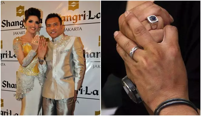 Potret cincin nikah pasangan seleb dari berbagai sumber