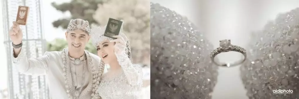 Potret cincin nikah pasangan seleb dari berbagai sumber
