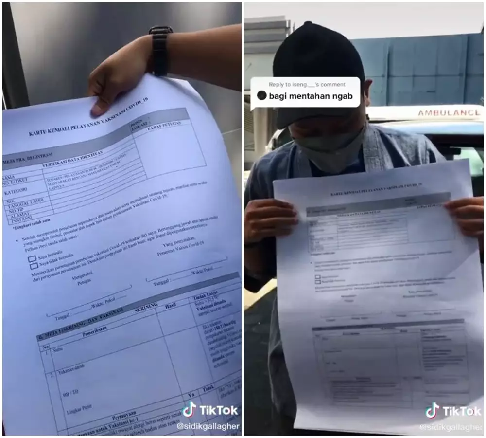 cetak form vaksin © 2021 TikTok