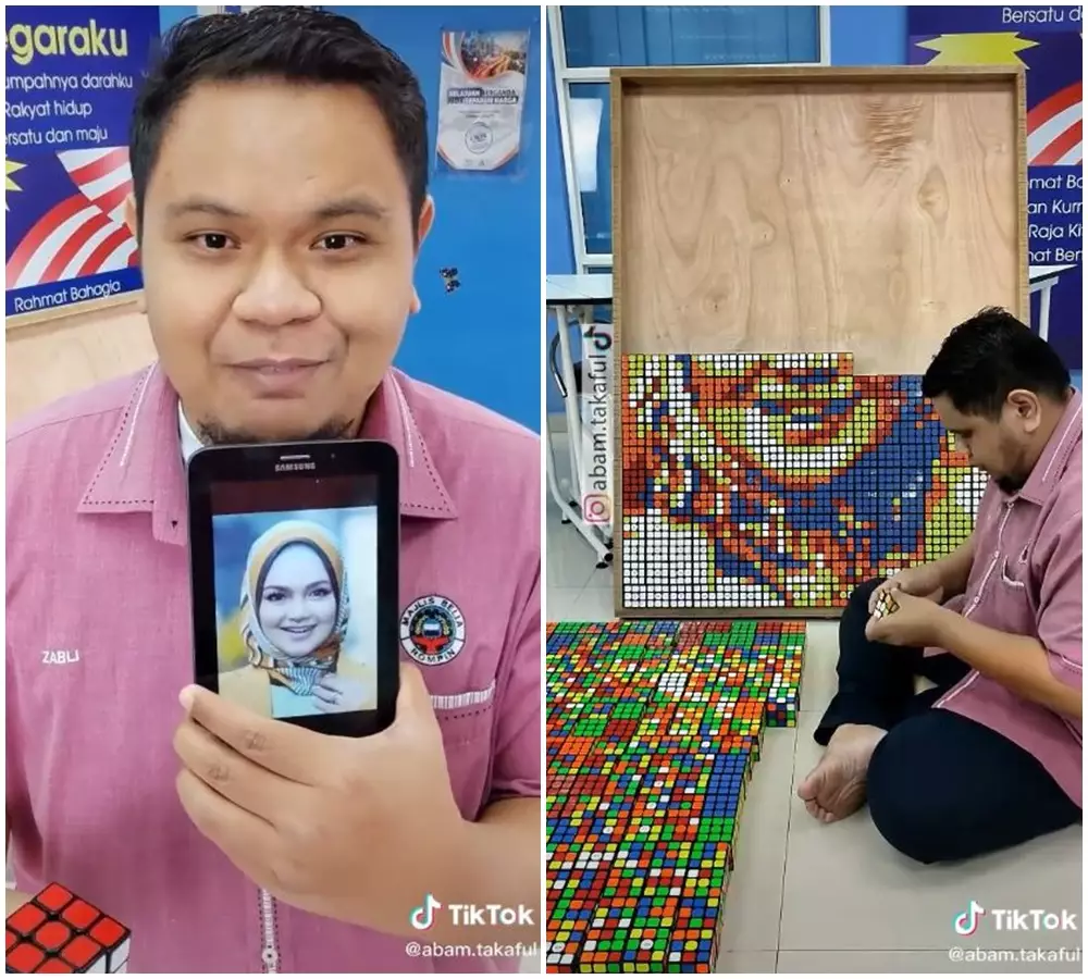 potret wajah rubik © 2021 TikTok