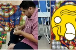 Kreatif, pria ini ubah rubik jadi potret wajah Siti Nurhaliza