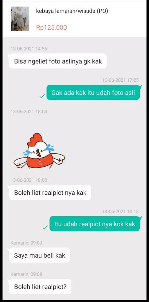 pembeli online shop malah gagal fokus waktu chat © 2021 instagram.com