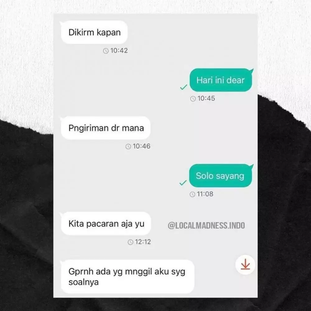 pembeli online shop malah gagal fokus waktu chat © 2021 instagram.com