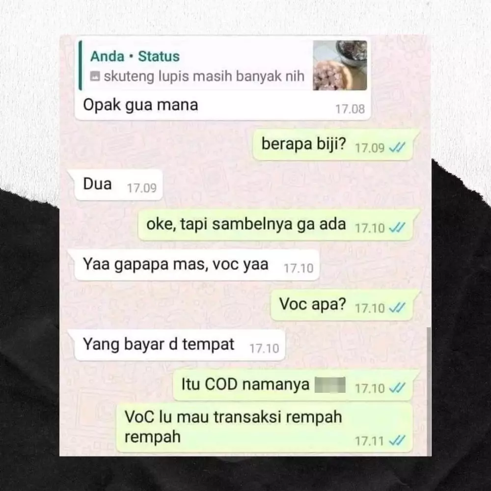 pembeli online shop malah gagal fokus waktu chat © 2021 instagram.com