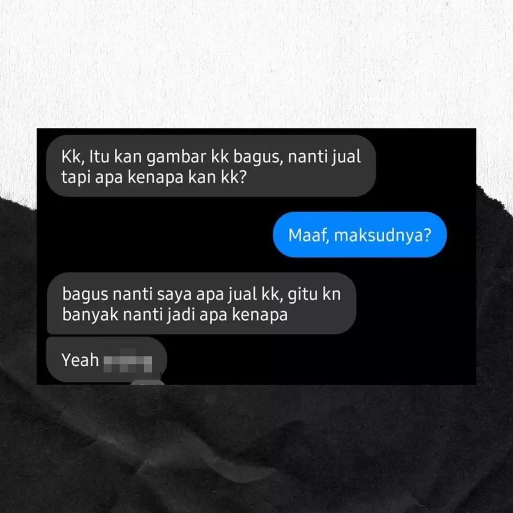 pembeli online shop malah gagal fokus waktu chat © 2021 instagram.com