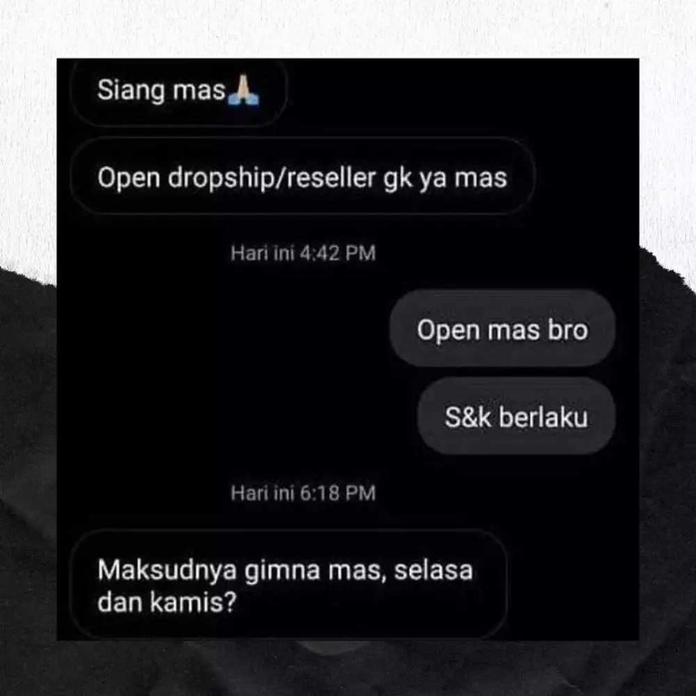 pembeli online shop malah gagal fokus waktu chat © 2021 instagram.com