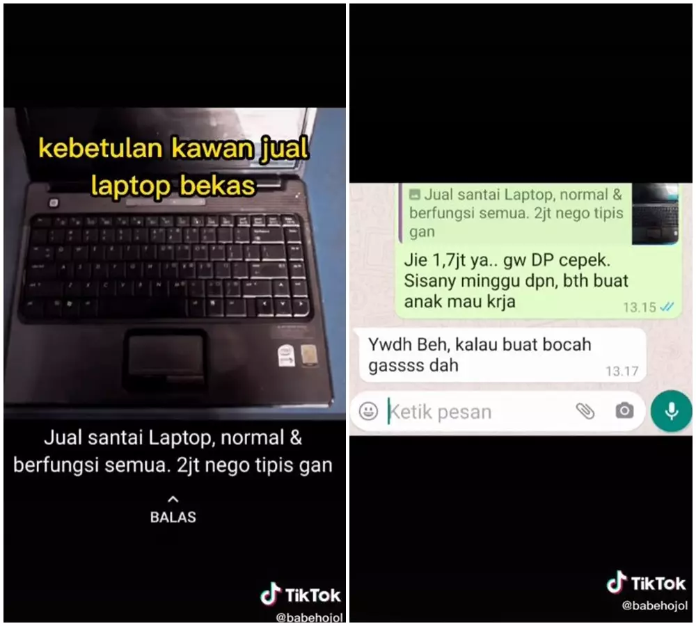 babeh ojol beli laptop © 2021 TikTok
