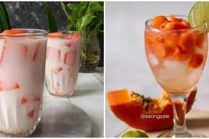 11 Resep minuman berbahan pepaya, manis, segar, dan praktis