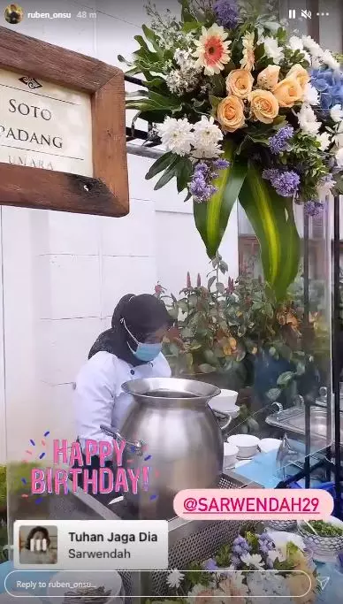 Momen ulang tahun Sarwendah ke-32 Instagram © 2021 brilio.net