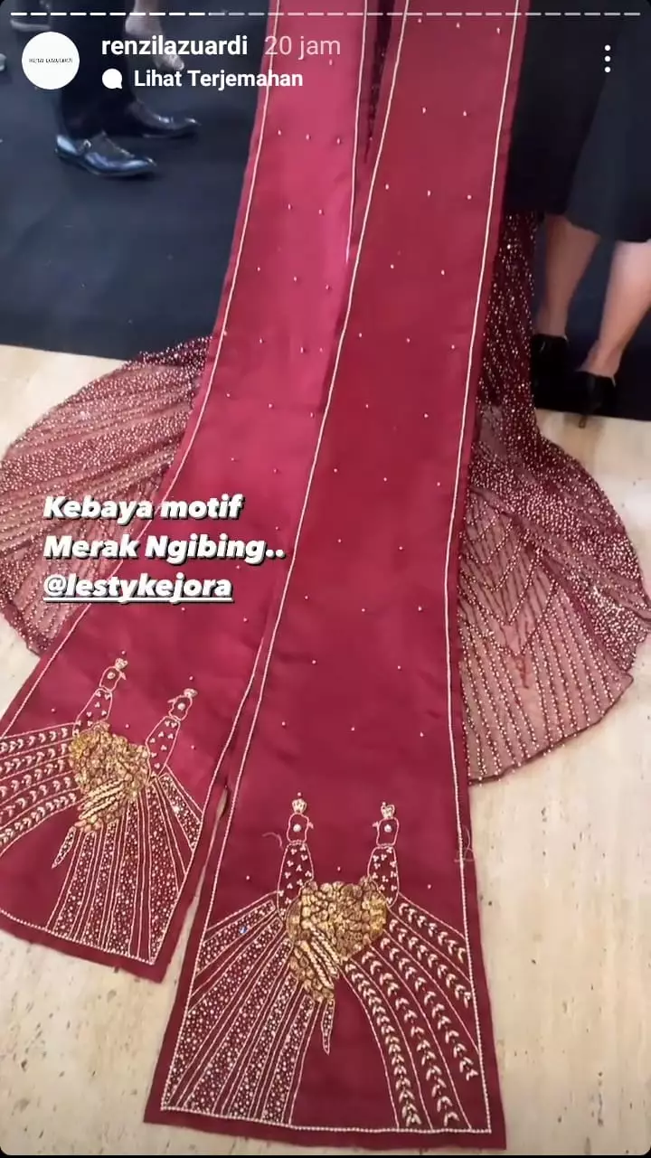 Detail kebaya Merak Ngibing Lesty © 2021 brilio.net