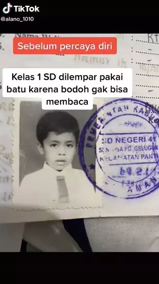 Pernah dilempar batu karena tak bisa baca © TikTok/@alan_1010