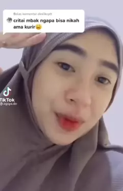 wanita ini menikah dengan kurir © TikTok/@agysa.de wanita ini menikah dengan kurir © TikTok/@agysa.de