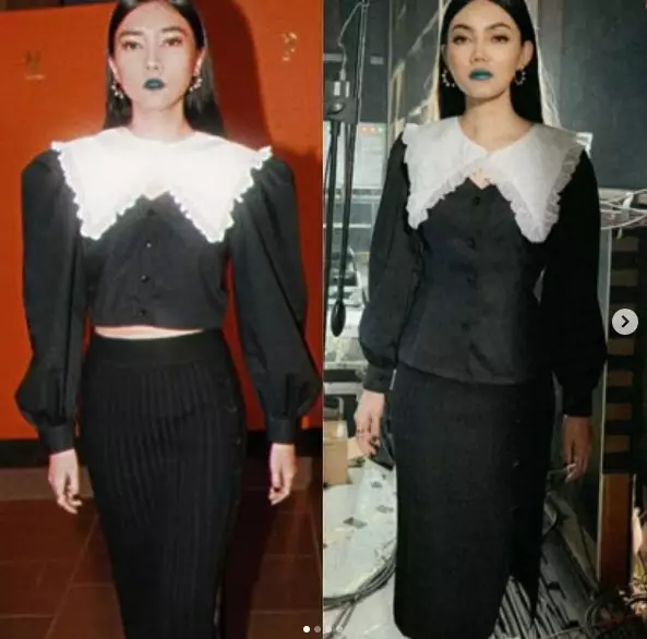 Rina Nose impersonate Isyana Sarasvati © Instagram/@rinanose16