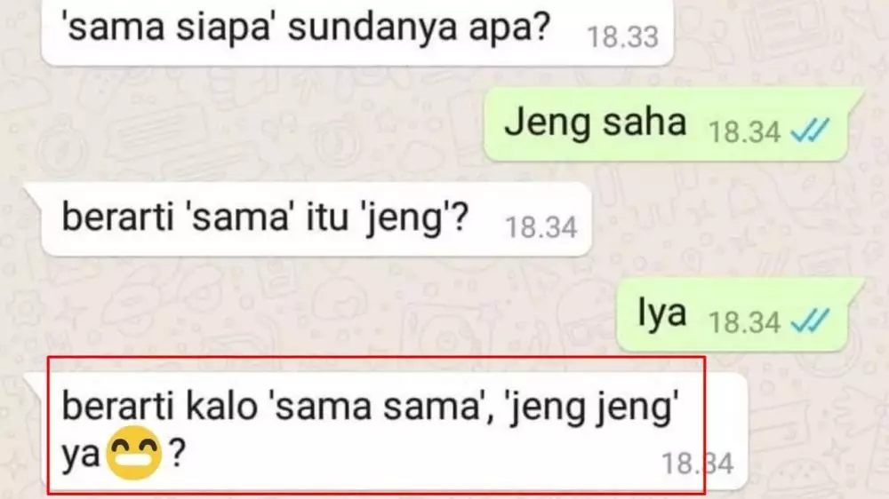 chat sama-sama nggak nyambung jadi lucu deh © 2021 instagram.com