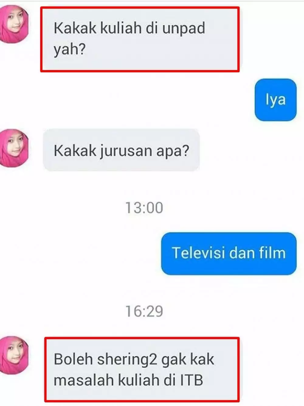 chat sama-sama nggak nyambung jadi lucu deh © 2021 instagram.com