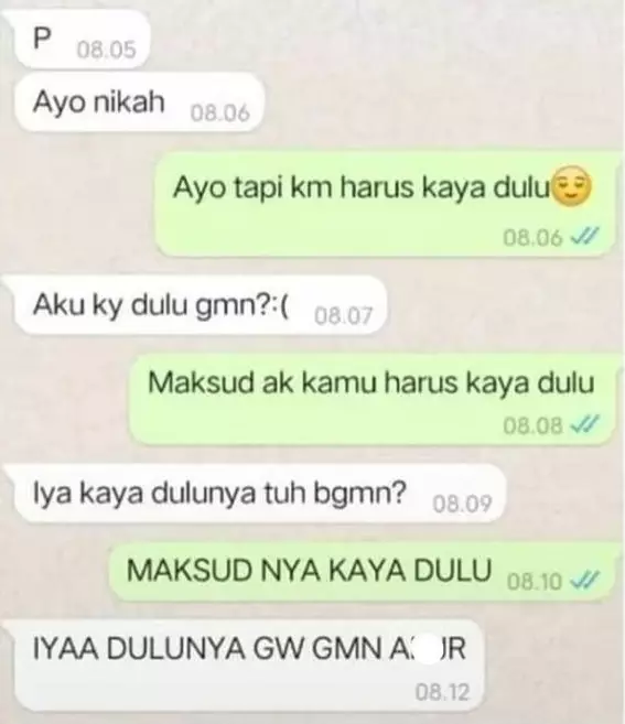 chat sama-sama nggak nyambung jadi lucu deh © 2021 instagram.com