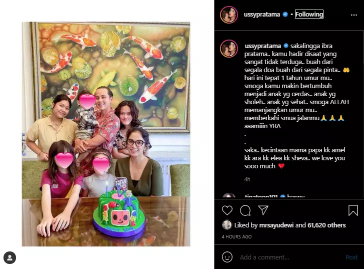 Momen ultah anak bungsu Ussy Sulistiawaty Instagram Momen ultah anak bungsu Ussy Sulistiawaty Instagram