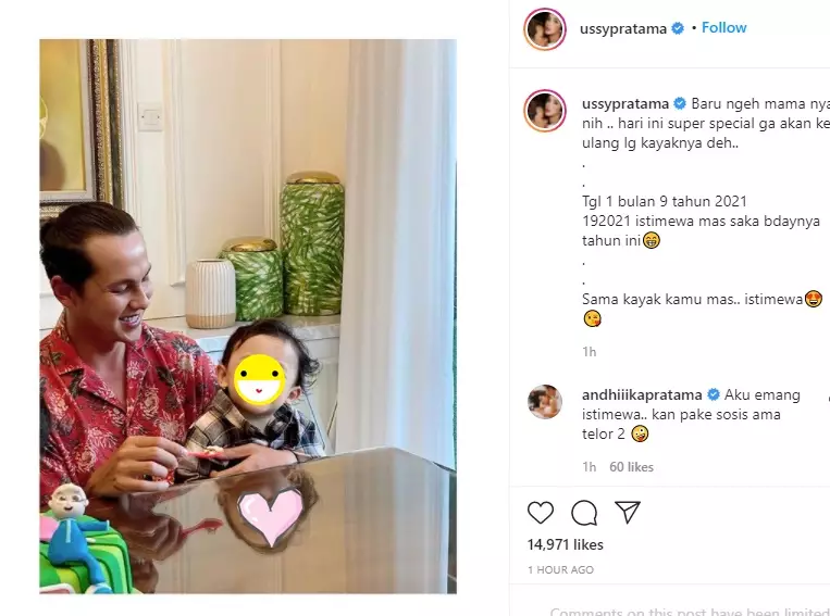 Momen ultah anak bungsu Ussy Sulistiawaty berbagai sumber Momen ultah anak bungsu Ussy Sulistiawaty berbagai sumber