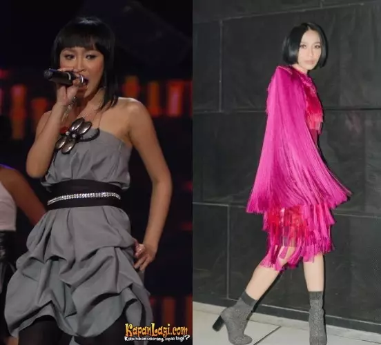 beda gaya dulu dan kini Rinni Idol dari berbagai sumber beda gaya dulu dan kini Rinni Idol dari berbagai sumber