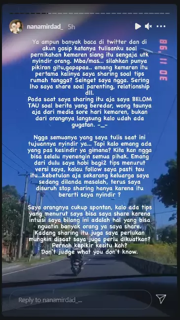 Dituding sindir Tyna Kanna lewat tips pernikahan Instagram Dituding sindir Tyna Kanna lewat tips pernikahan Instagram