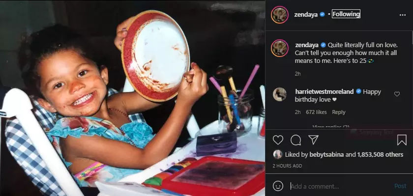 Zendaya dapat ucapan manis dari Tom Holland Instagram