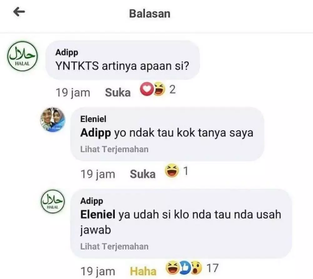 komentar di Facebook obrolannya lucu © 2021 instagram.com