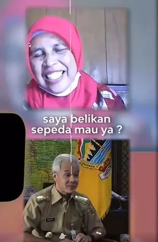 Ganjar Pranowo berikan sepeda untuk guru TK © Instagram/@ganjar_pranowo