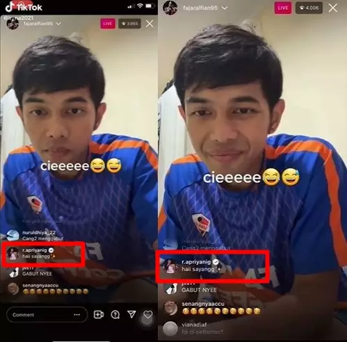 Aksi kocak Apriyani Rahayu goda Fajar Alfian © 2021 brilio.net