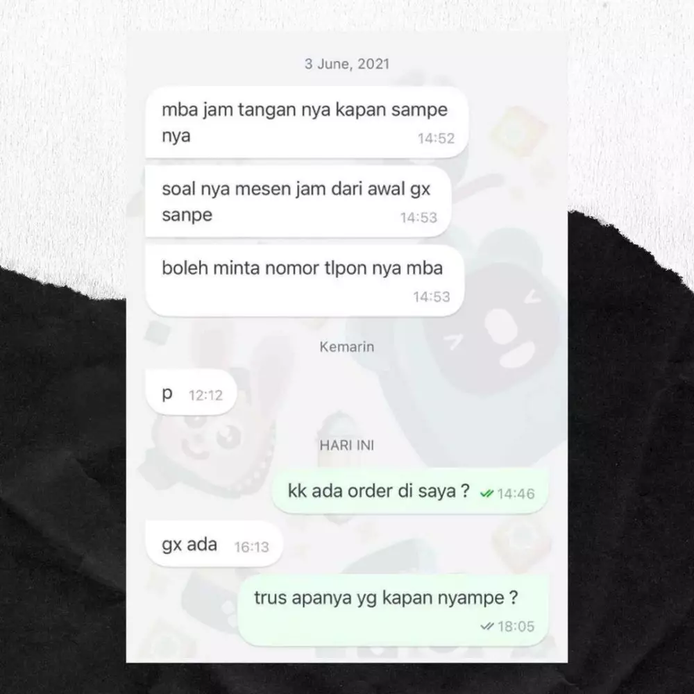 pembeli online shop susah dibilangin penjual © 2021 instagram.com