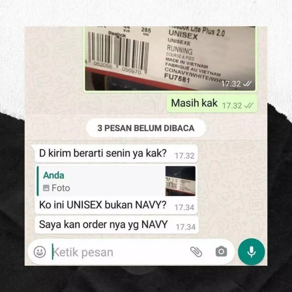 pembeli online shop susah dibilangin penjual © 2021 instagram.com