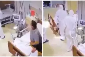 Momen pasien ketakutan lihat nakes pakai APD, sampai teriak histeris