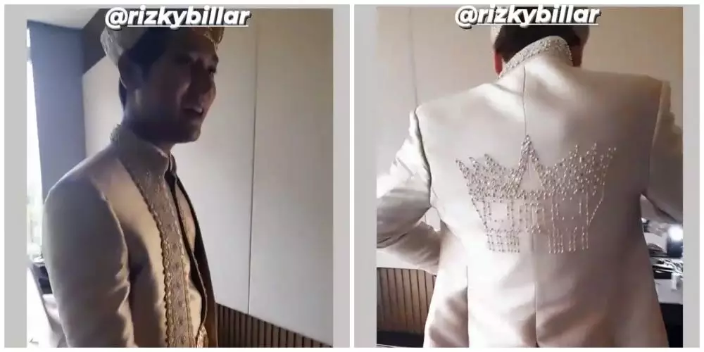 Detail baju Minang Rizky Billar © Instagram