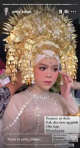 Potret detail makeup Lesty Kejora ngunduh mantu © berbagai sumber
