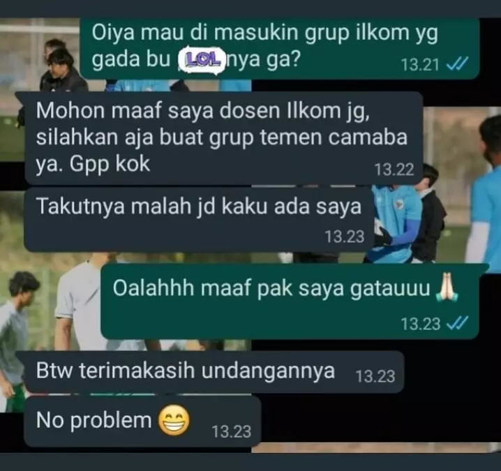 Chat lucu mahasiswa ke dosen Berbagai sumber 