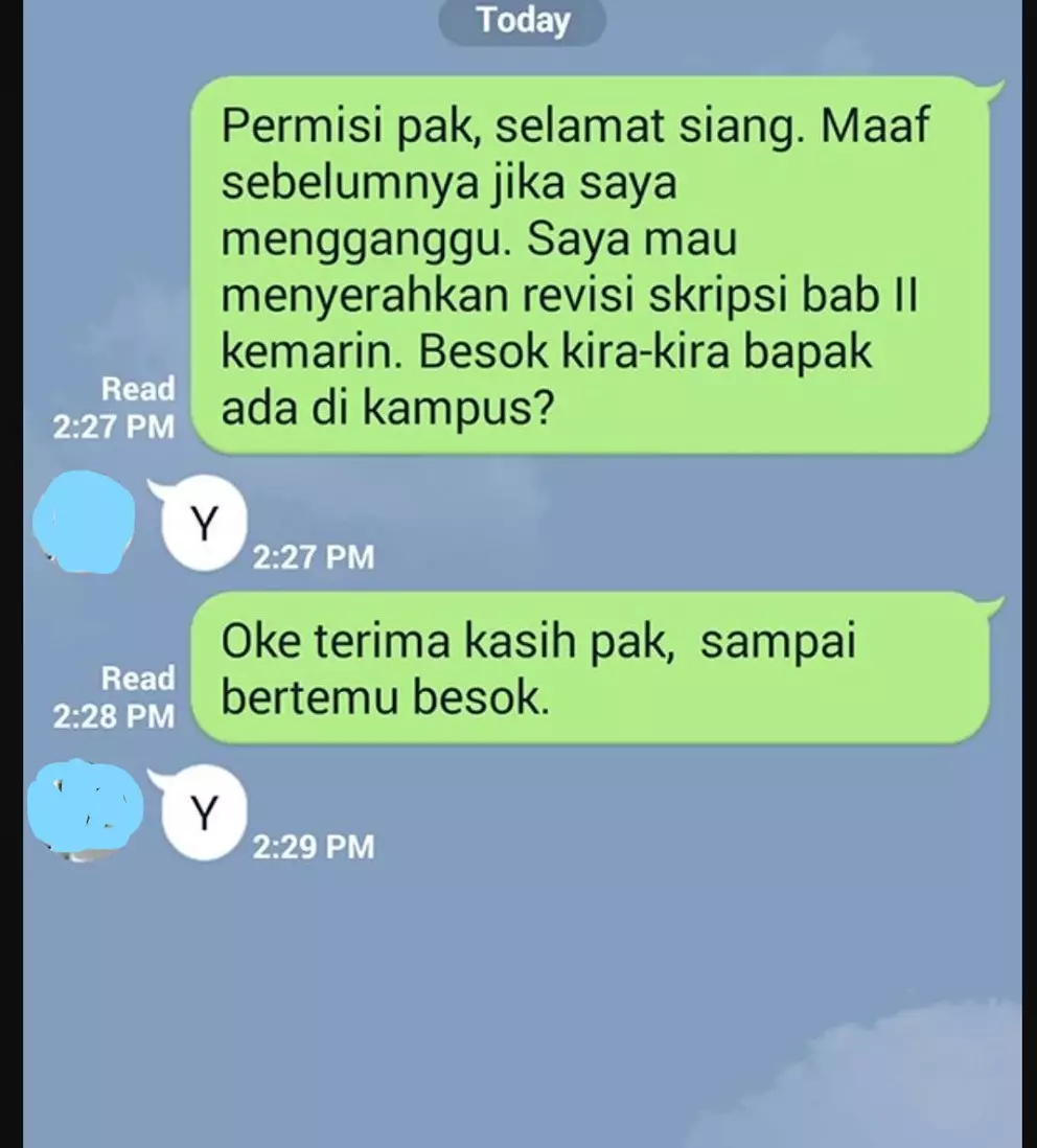 Chat lucu mahasiswa ke dosen Berbagai sumber 