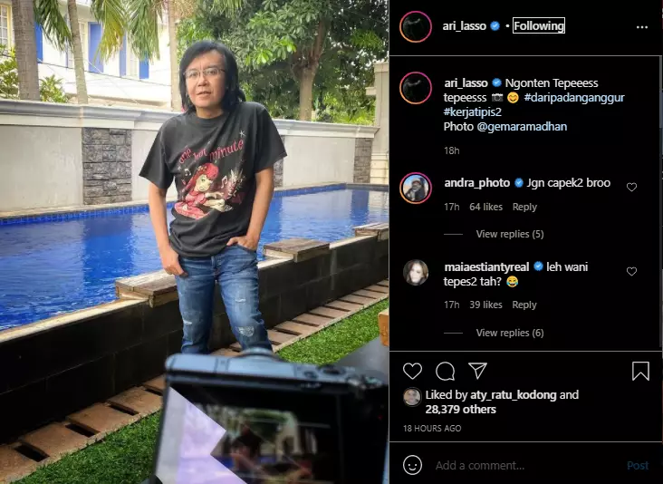 penampilan Ari Lasso bikin khawatir Instagram