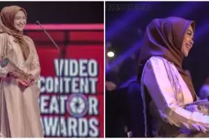 9 Momen Ria Ricis hadiri acara penghargaan, ditemani Teuku Ryan