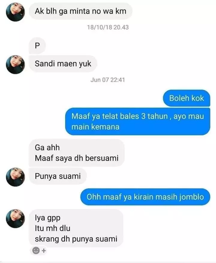 di-chat malah balasnya telat banget © 2021 instagram.com