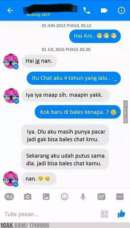di-chat malah balasnya telat banget © 2021 instagram.com