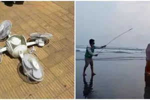 Aksi kreatif pria bikin drone versi low budget, videonya viral