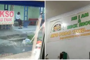 13 Spanduk lucu tukang bakso ini bikin yang beli jadi heran