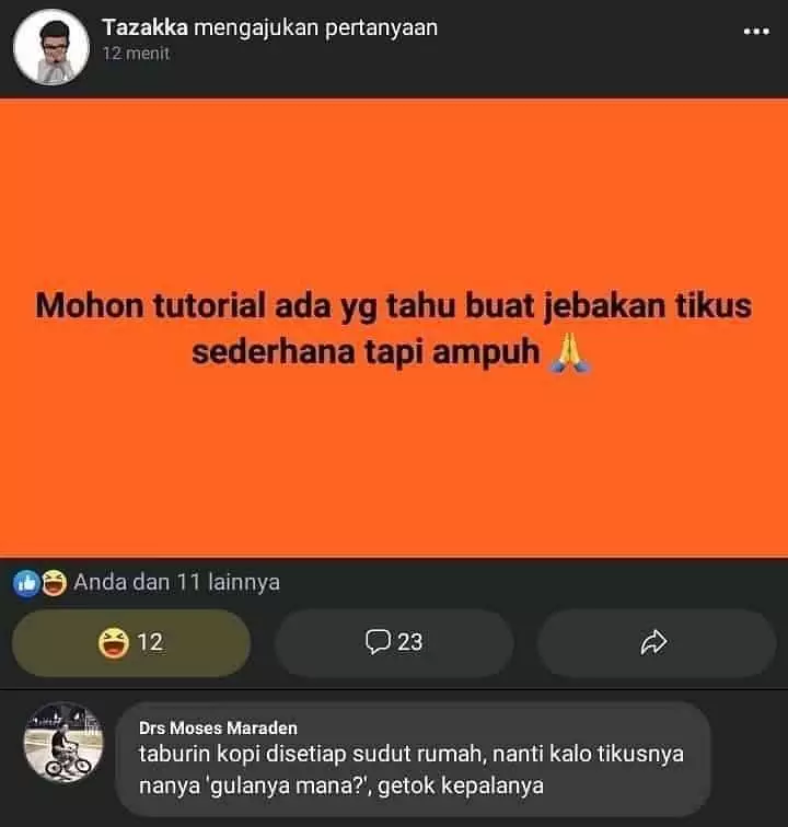 momen lucu waktu ngasih saran di Facebook © 2021 instagram.com