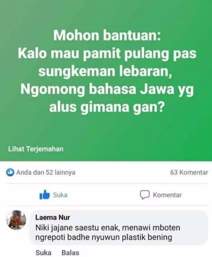 momen lucu waktu ngasih saran di Facebook © 2021 instagram.com