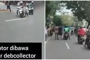 Pertahankan motor direbut debt collector, driver ojek online terseret