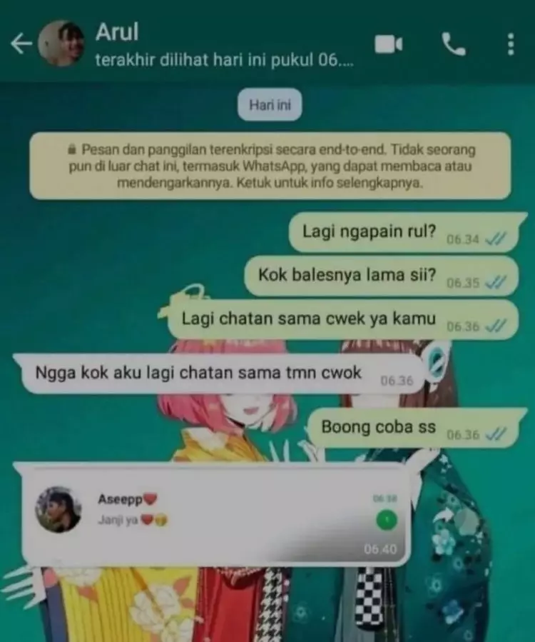chat lucu ketahuan bohong sama gebetan bikin panik © 2021 1cak.com