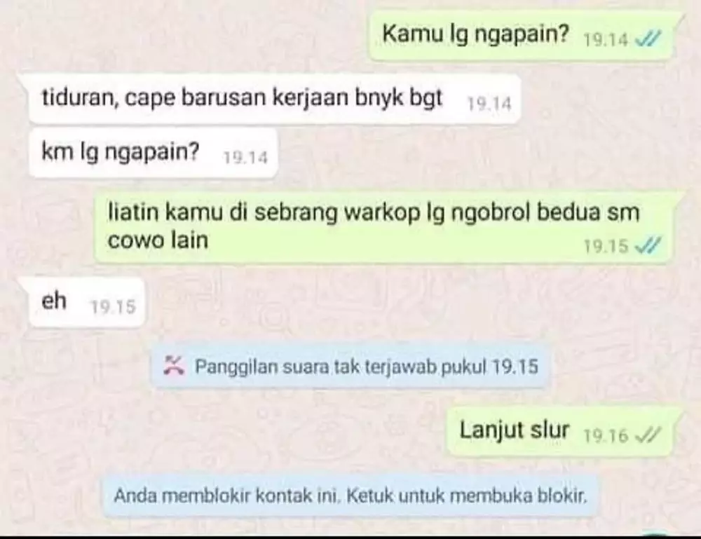 chat lucu ketahuan bohong sama gebetan bikin panik © 2021 1cak.com
